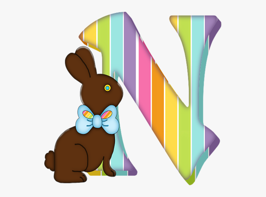 Letter E With Bunny, Transparent Clipart