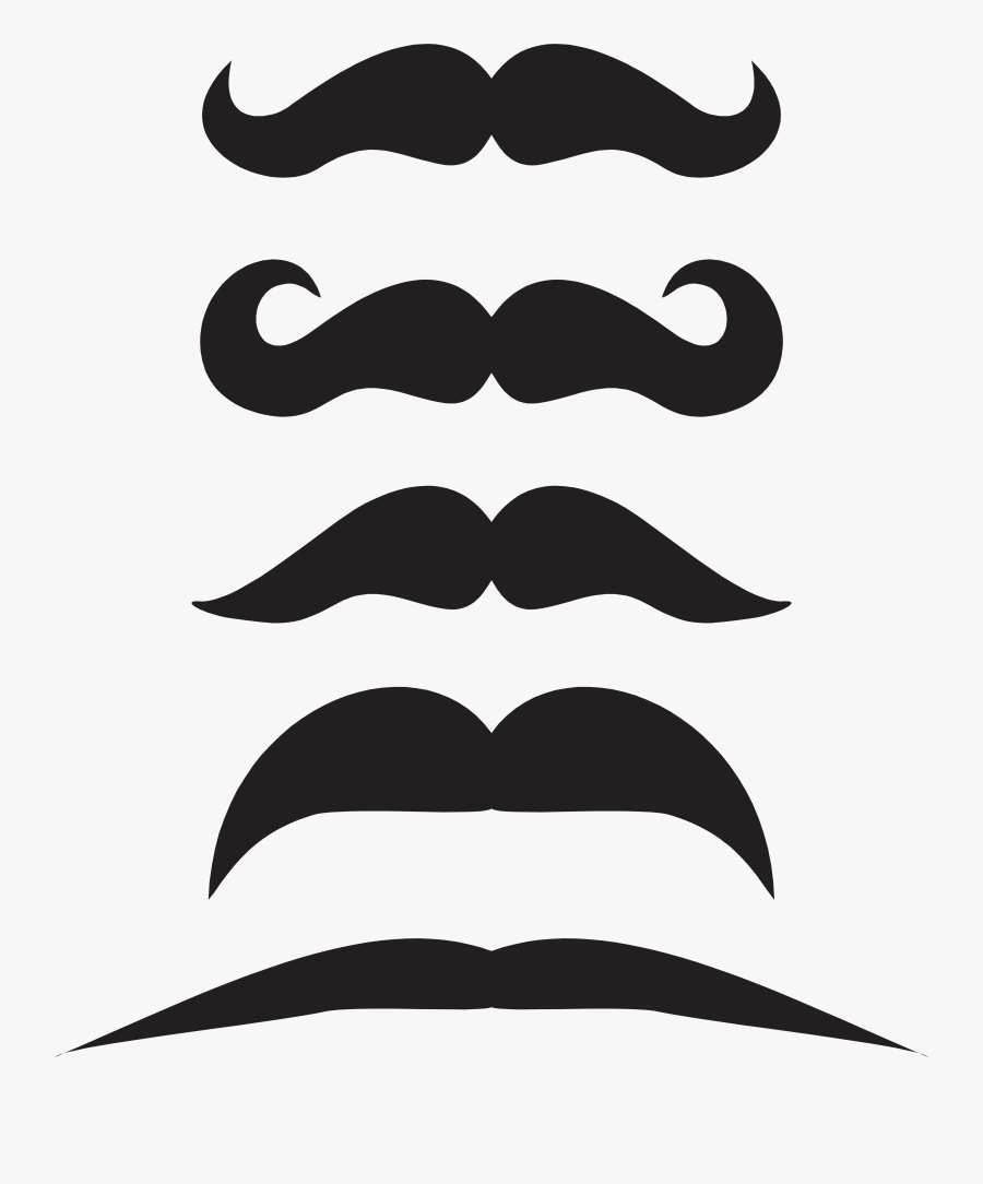 Mustache Clipart Black And White - Clip Art, Transparent Clipart
