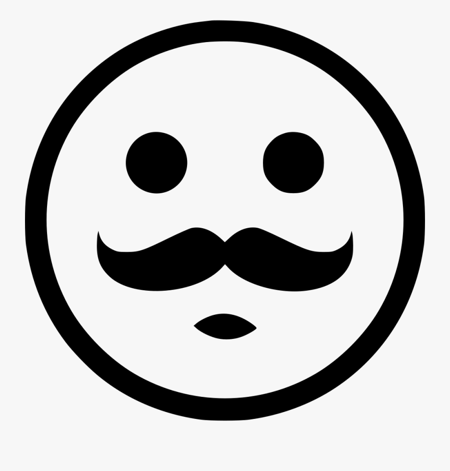 Gentleman Mustache Smile Smiley - Portable Network Graphics, Transparent Clipart