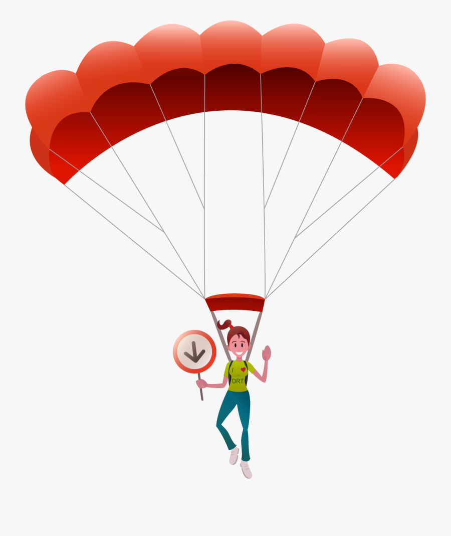 Transparent Skydiving Clipart - Parachuting, Transparent Clipart