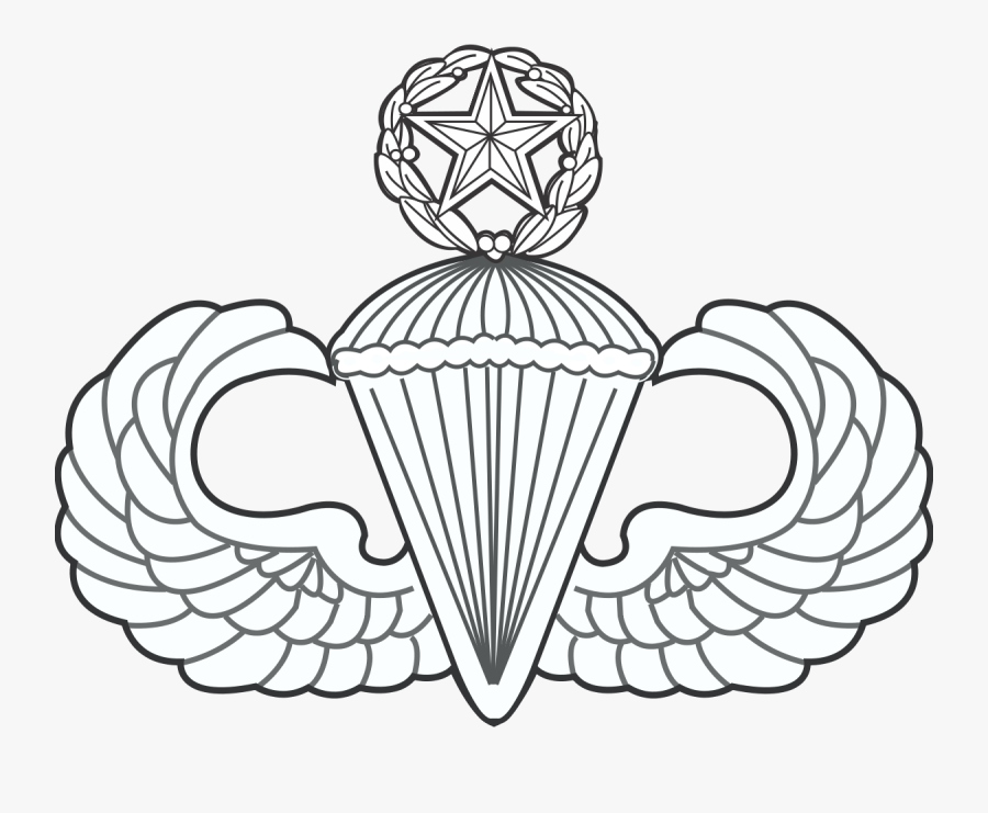 Round Canopy Parachuting Team - Master Parachutist Badge, Transparent Clipart