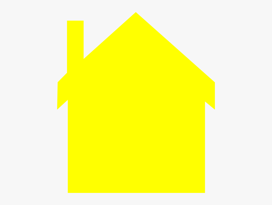 Yellow House Silhouette, Transparent Clipart