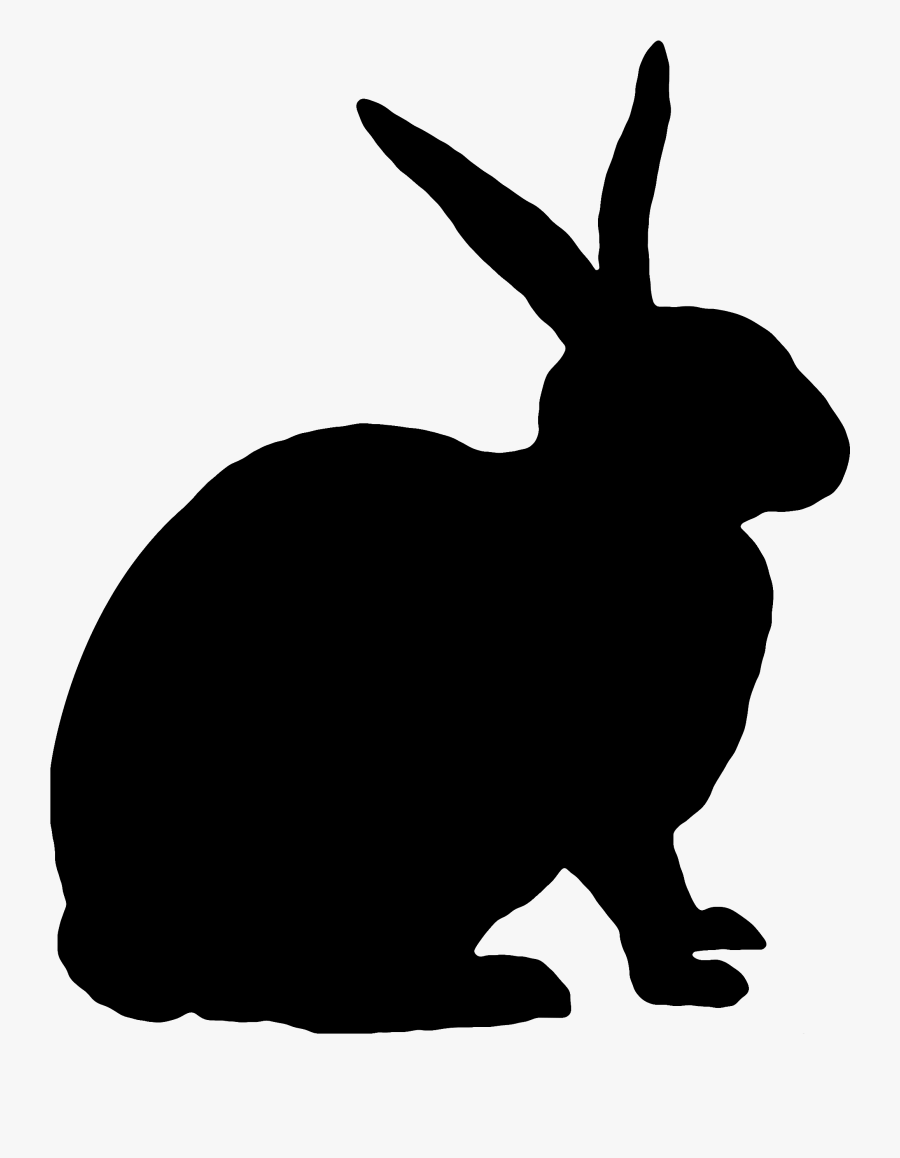 Bunny Sitting Silhouette , Free Transparent Clipart - ClipartKey