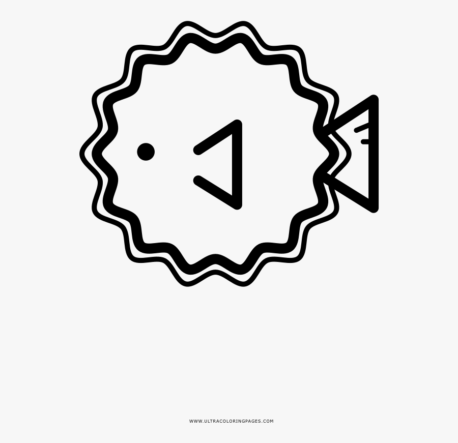 Pufferfish Coloring Page - Fish Bait Label, Transparent Clipart