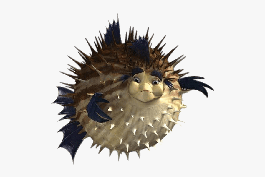 Sykes The Pufferfish - Puffer Fish From Shark Tale , Free Transparent