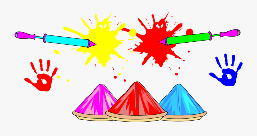 Holi In Month Of March, Transparent Clipart