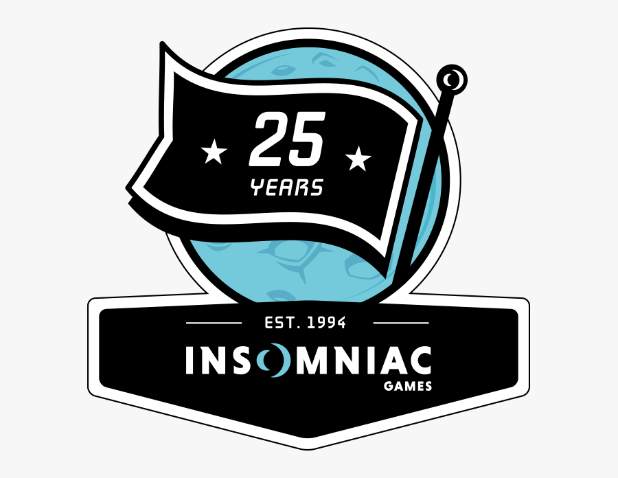 Insomniac Games 25 Years, Transparent Clipart