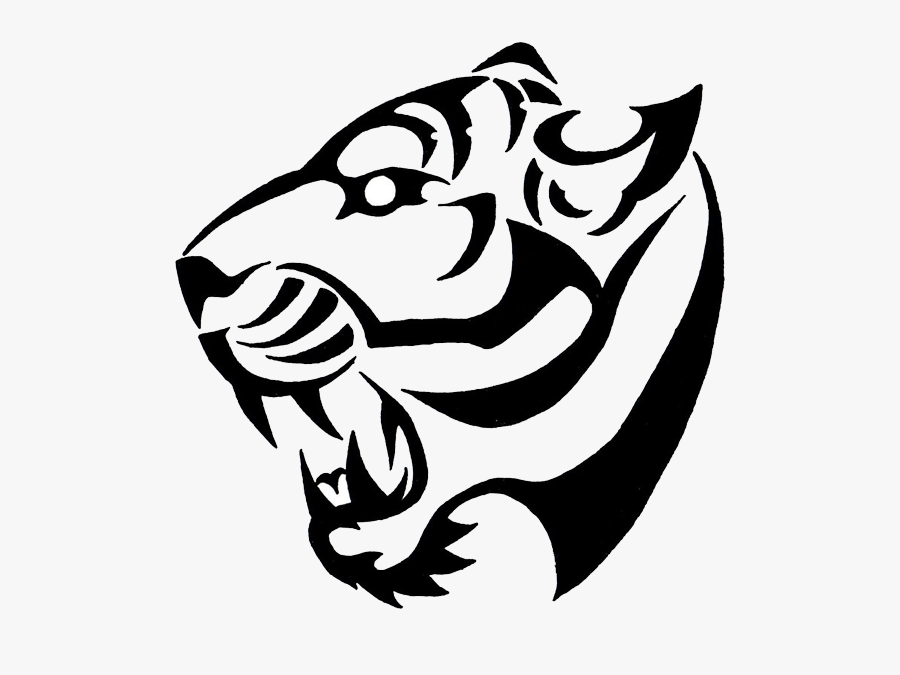 Tiger Pictures Tattoos Designs - Tiger Tattoo Simple Design, Transparent Clipart