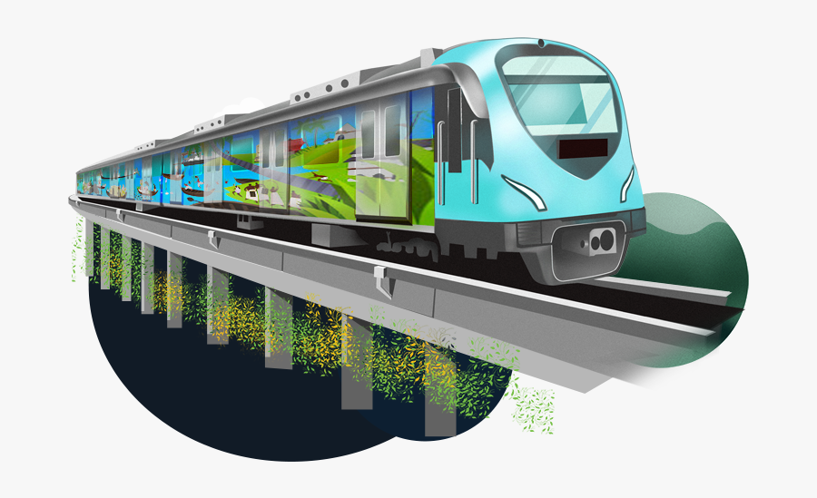Clipart Train Commuter Train - Kochi Metro Train, Transparent Clipart