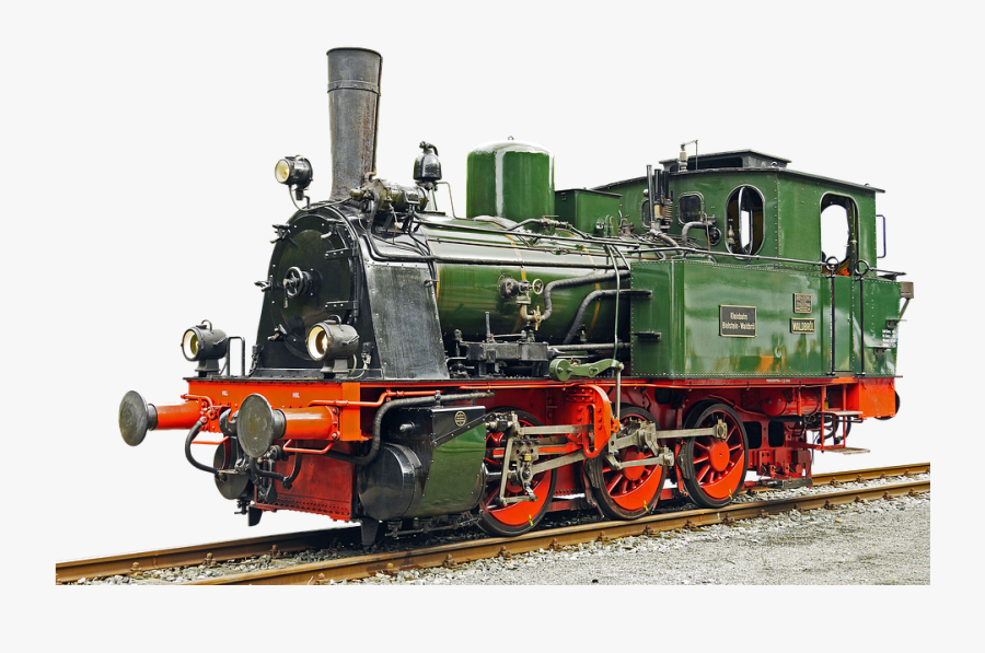 Invented Railway Engine, Transparent Clipart