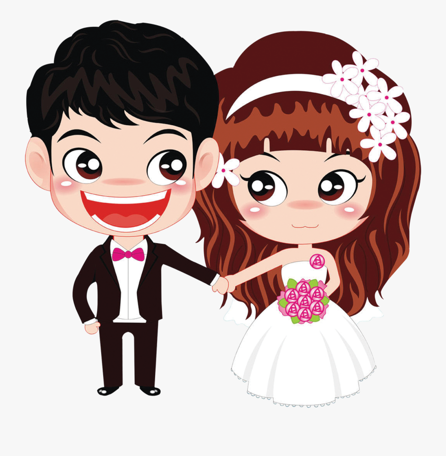 Transparent Indian Bride And Groom Clipart - Bride And Groom Chibi, Transparent Clipart