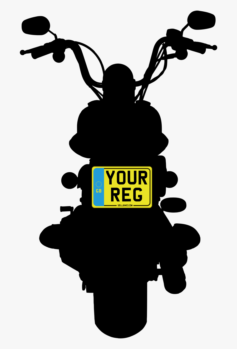 Enter Your Reg - Back Of A Motorbike, Transparent Clipart