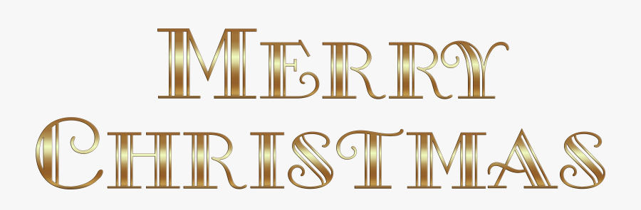 Merry Christmas Text Transparent Clip Art Image, Transparent Clipart