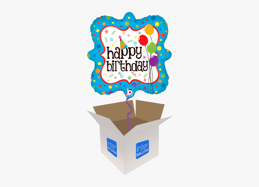 Happy Birthday Squiggles & Dots - Happy Birthday Husband Balloon, Transparent Clipart