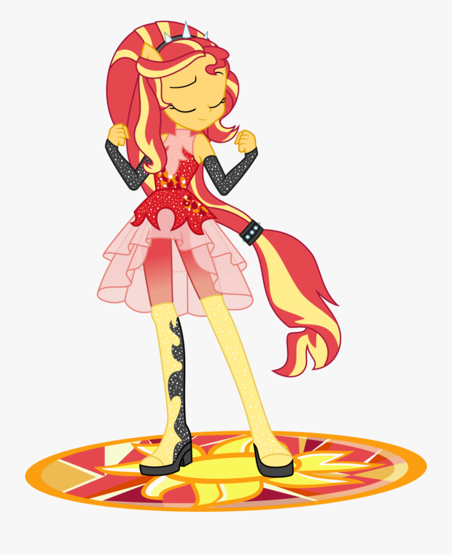 Transparent Closed Eyes Clipart - Equestria Girls Forgotten Friendship Sunset Shimmer, Transparent Clipart