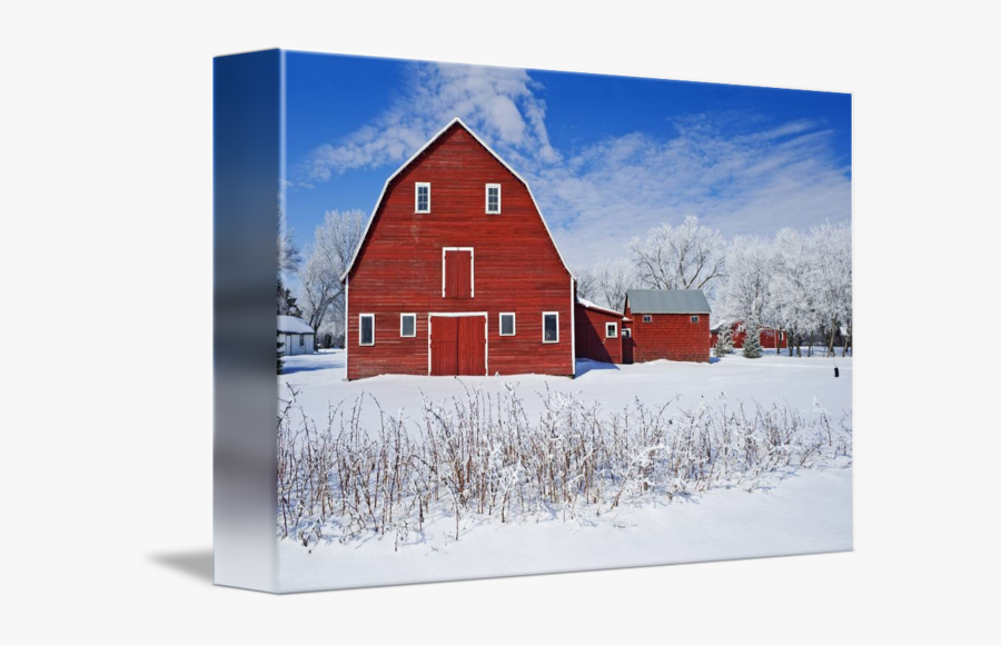 Clip Art Winter Grande Pointe Manitoba - Barn, Transparent Clipart