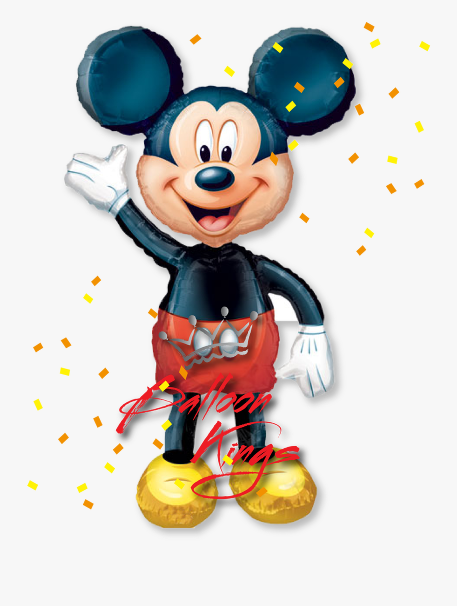 Mickey Mouse Airwalker - Mickey Mouse With Balloons Png, Transparent Clipart