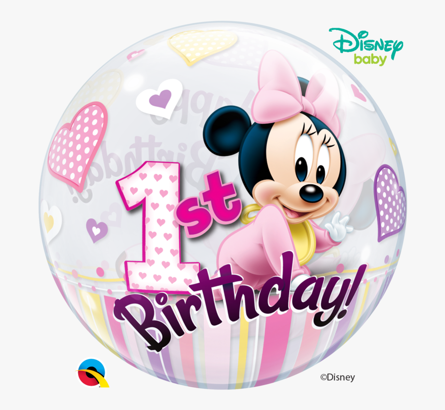 Disney Minnie Mouse 1st Birthday, Transparent Clipart