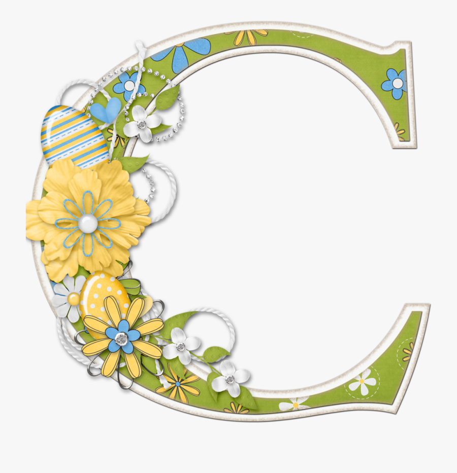 Floral Letter C Transparent, Transparent Clipart