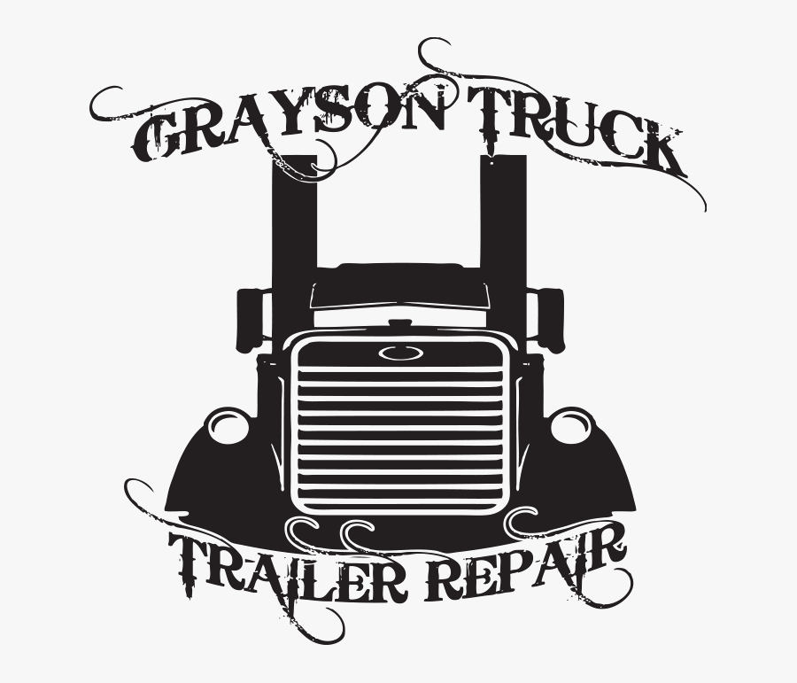 Grayson Truck & Trailer Repair - Big Rig Trucking Logo, Transparent Clipart