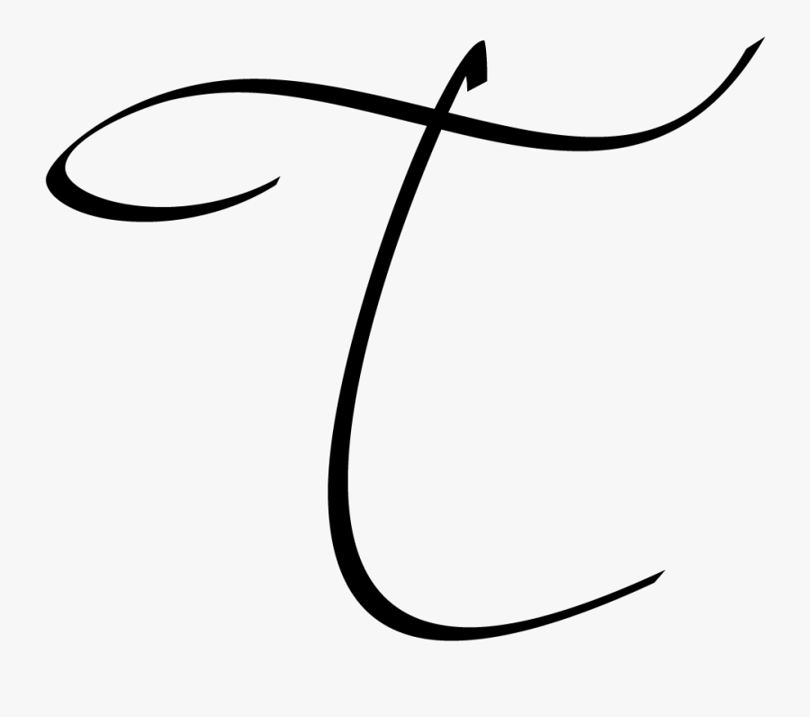 Monogram Letter T, Transparent Clipart