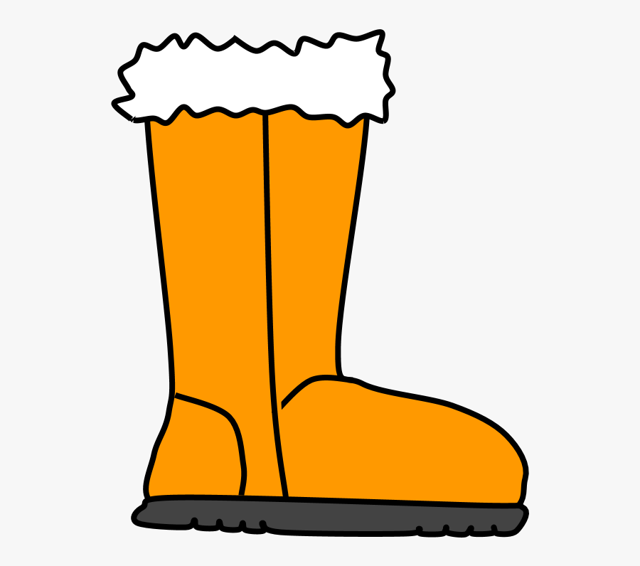 Boots, Fur, Snow, Rain, Orange - Boots Clip Art Png, Transparent Clipart