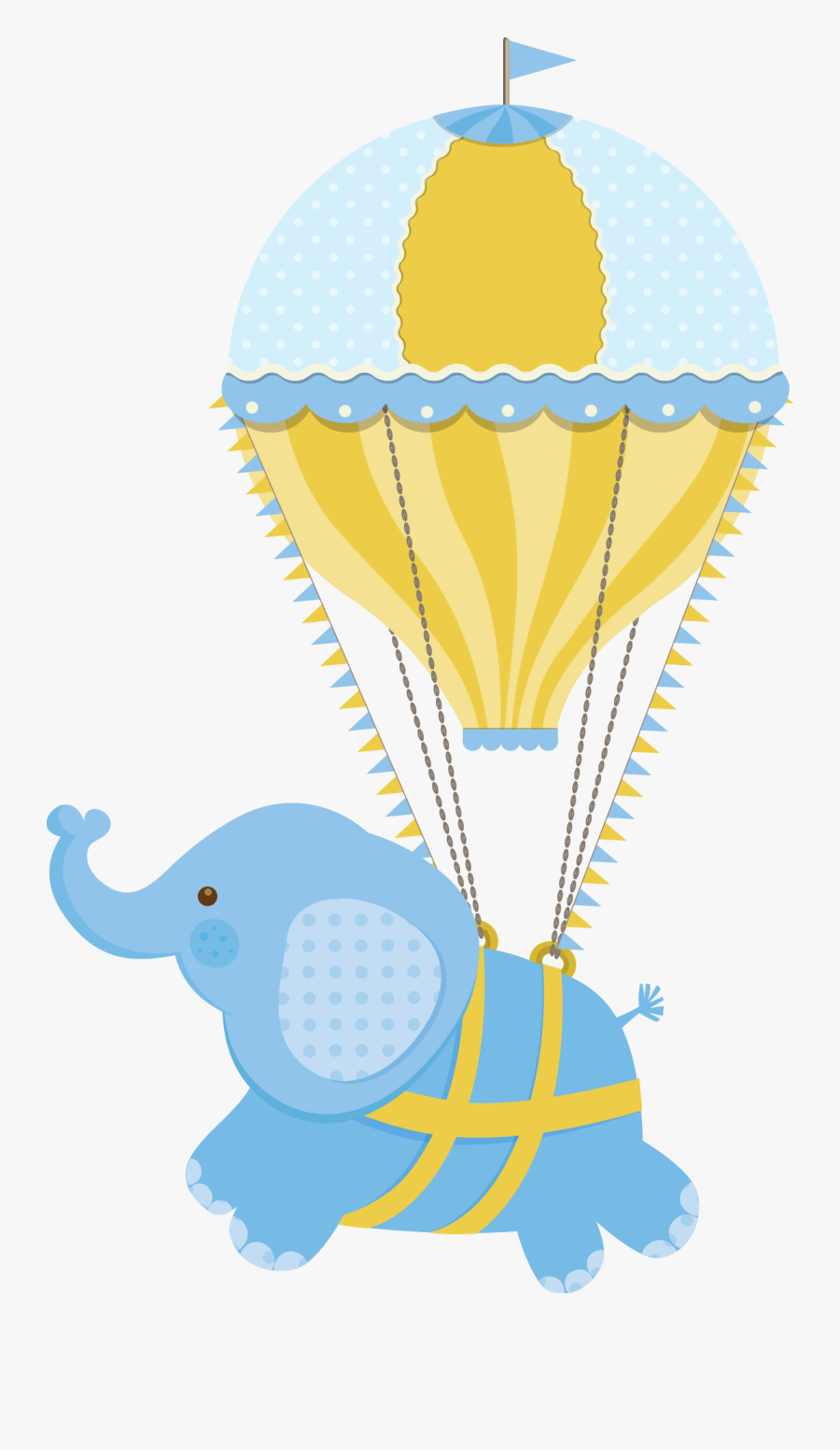 Elephant In Hot Air Balloon Clipart, Transparent Clipart