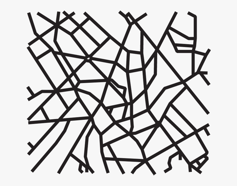 Abstract Or Street Map - White Street Map Png, Transparent Clipart