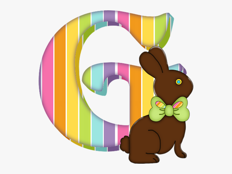 Letter G Bunny, Transparent Clipart