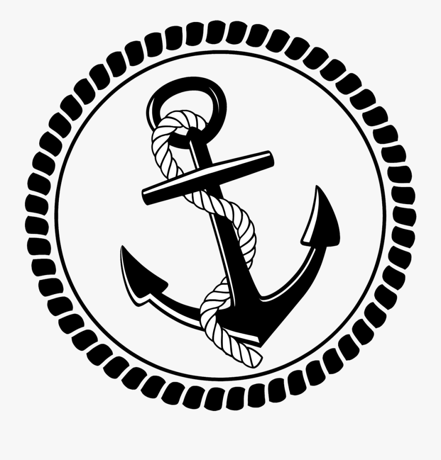 Anchor With Rope Logo, Transparent Clipart