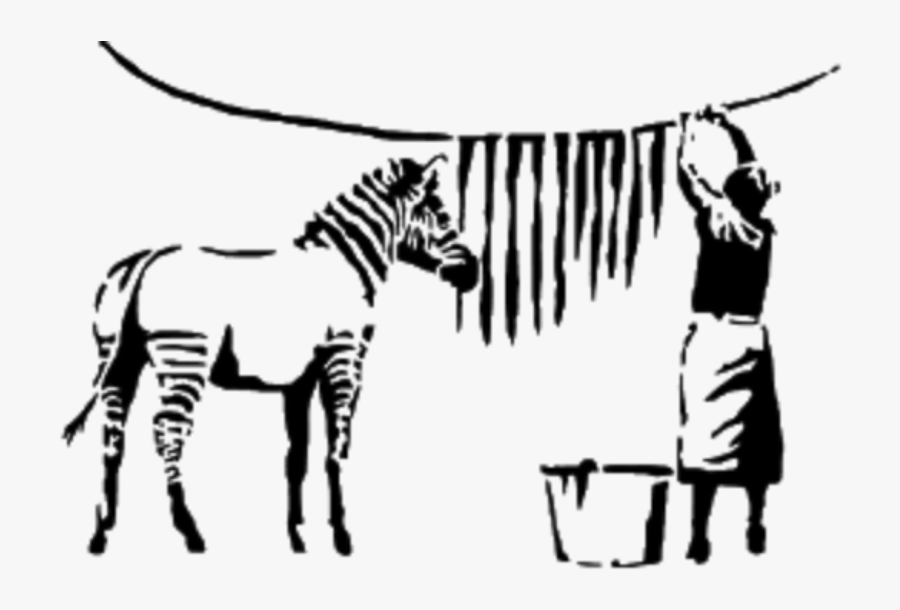 Zebra Silhouette Png - - Banksy Zebra Print, Transparent Clipart