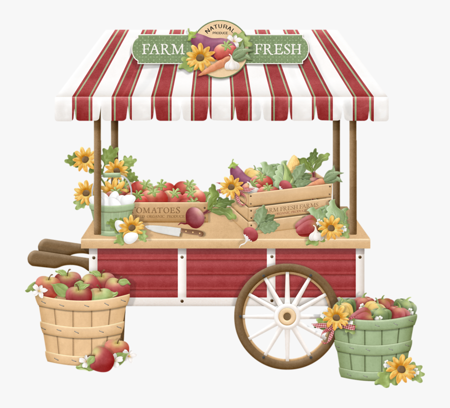Market Stall - Farm Market Clip Art, Transparent Clipart