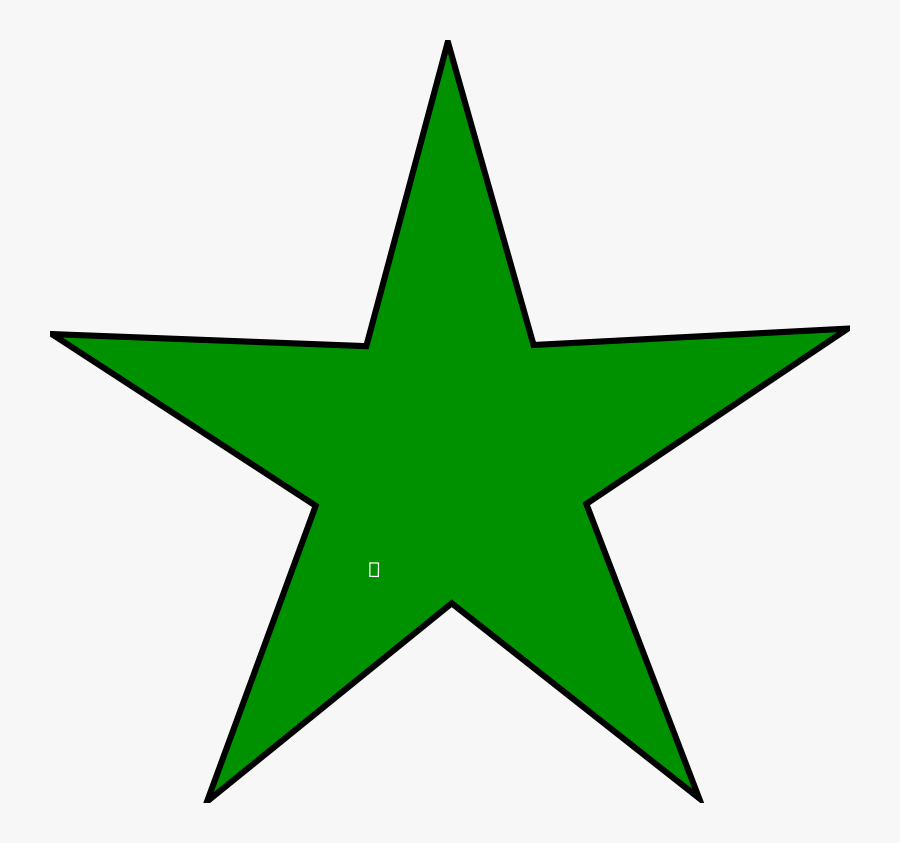 Clip Art Green Star, Transparent Clipart