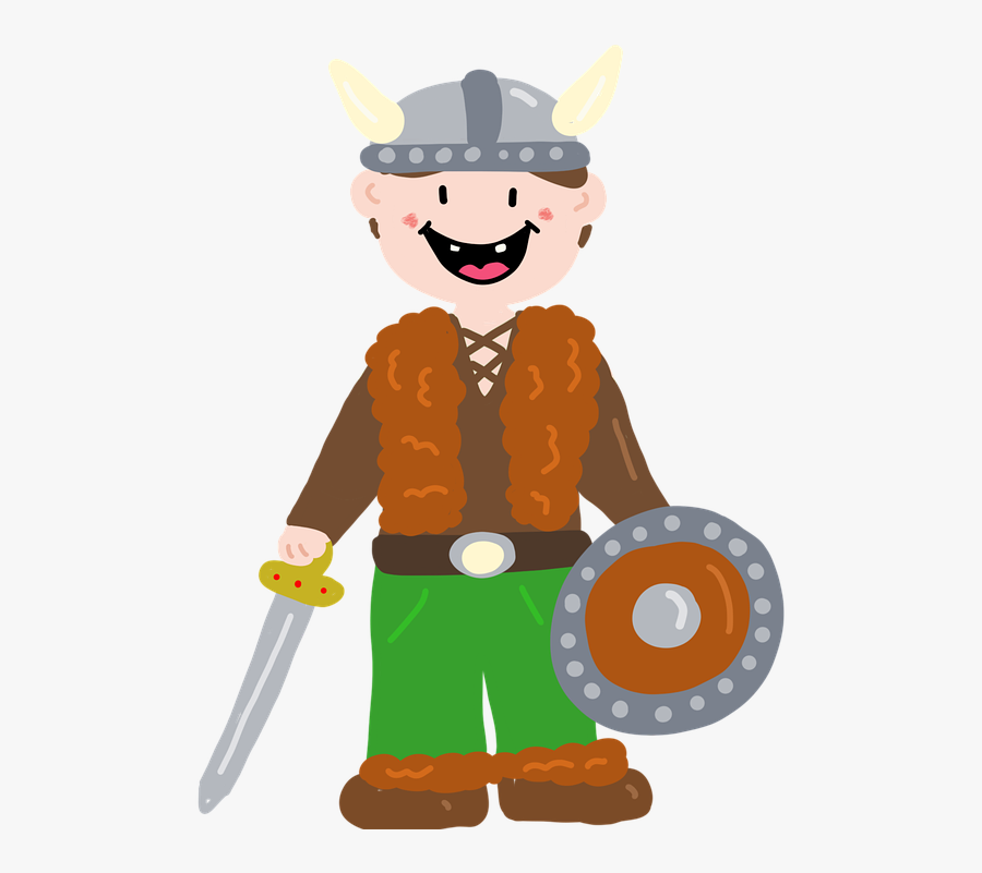 Illustrations Examples That Can Be Downloaded Or Edited - Cute Viking Warrior, Transparent Clipart