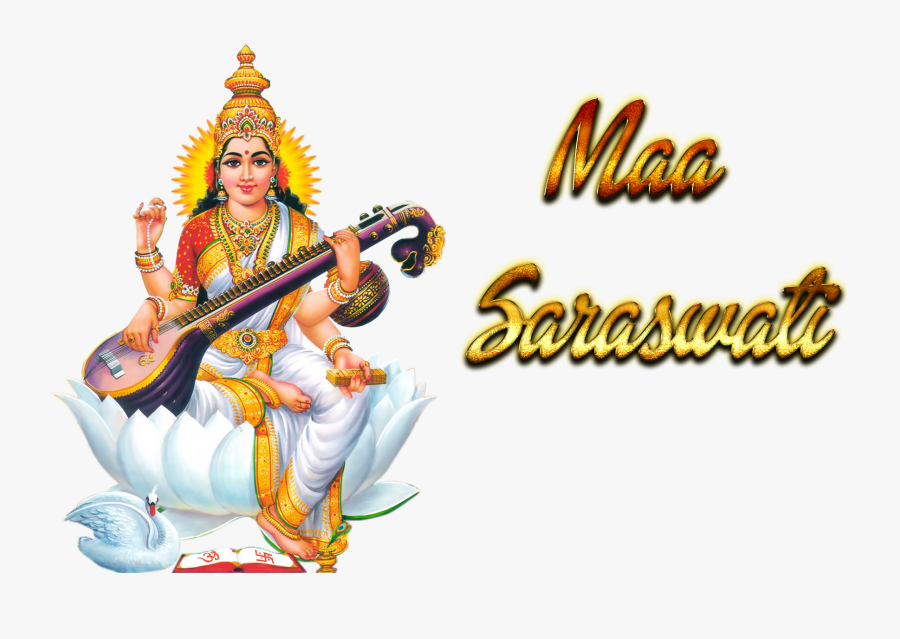 Saraswati Puja 2019 Png Image File - God Saraswati Png, Transparent Clipart