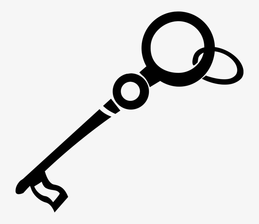 Vector Illustration Of Skeleton Security Key Unlocks, Transparent Clipart