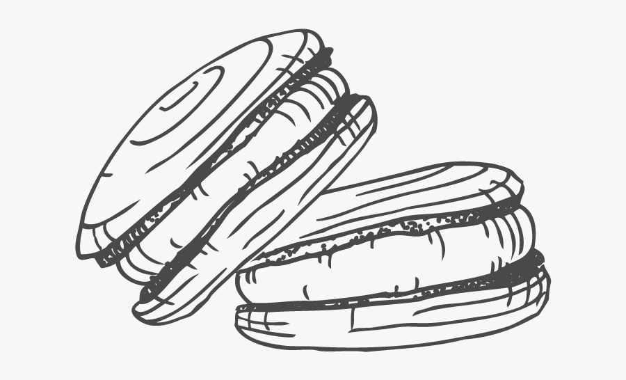 Whoopie Pie Black And White, Transparent Clipart