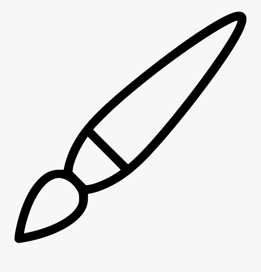 Tassel Brush Paintbrush Tool - Outline Drawing Of Brush , Free ...