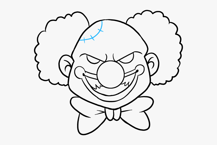 How To Draw Scary Clown - Scary Clown Drawing, Transparent Clipart