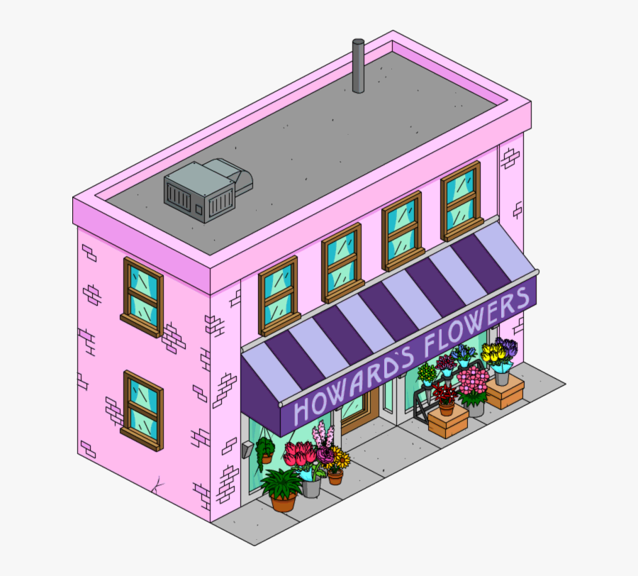 Clipart Hospital Store Building - Springfield Simpsons Shops, Transparent Clipart