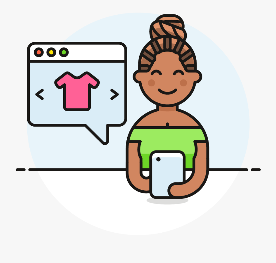 Woman Shopping Online Icon Clipart , Png Download - Online Apparel Shopping Icon, Transparent Clipart