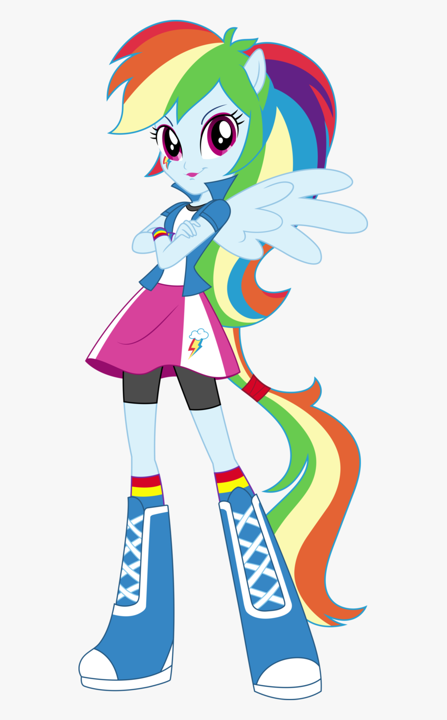 Anthro Eqg Rainbow Dash Vector By Icantunloveyou - Pony Equestria Girls Rainbow Dash, Transparent Clipart