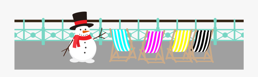 Railings And Cmyk Deckchairs Christmas Snowman - Snowman, Transparent Clipart