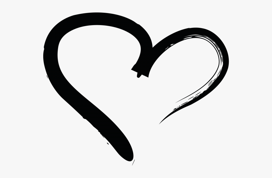 Transparent Hands Holding Heart Clipart - Png Black Hand Drawn Heart, Transparent Clipart