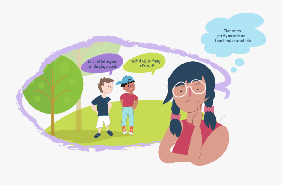 Boys Talking About Not Letting Anyone On The Playground, - Illustration, Transparent Clipart