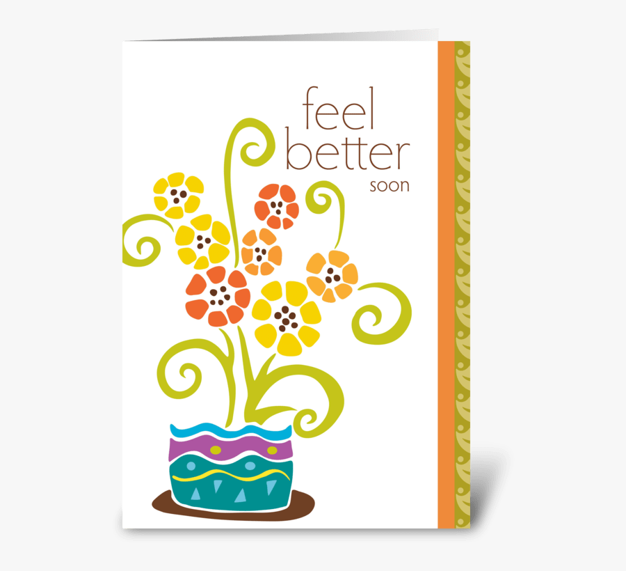 Feel Better Soon Greeting Card - Greeting Card, Transparent Clipart