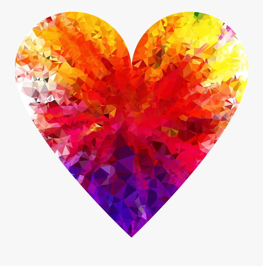 Heart,petal,love - Bright Colour Heart Transparent Background, Transparent Clipart