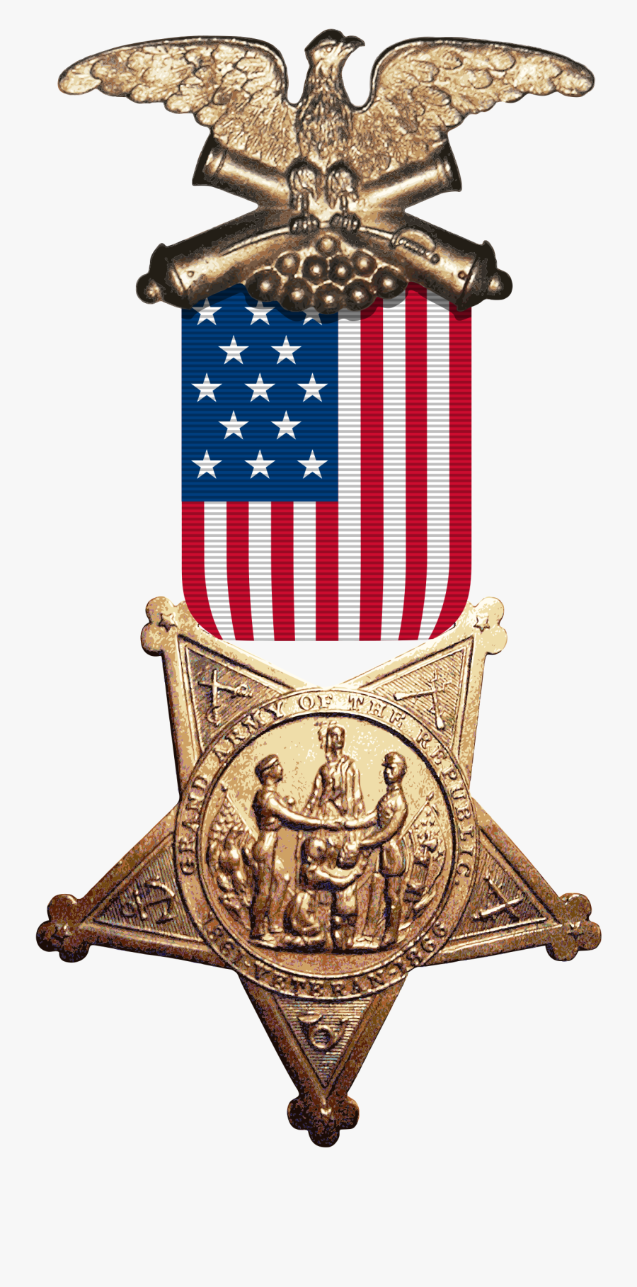 Transparent Veteran"s Day Clipart - Civil War Medal Clip Art, Transparent Clipart