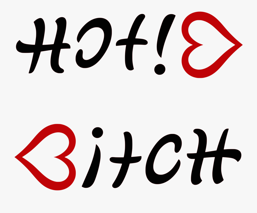 Calligraphy,area,text - Hot Bitch Ambigram, Transparent Clipart