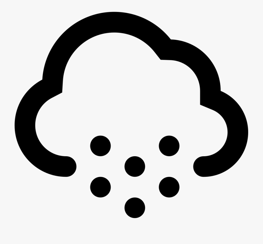 Cold Hail Falling Of A Cloud Weather Interface Symbol - Hail Symbol, Transparent Clipart